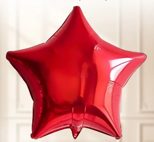 Шар фольгированный "Звезда" (красный)