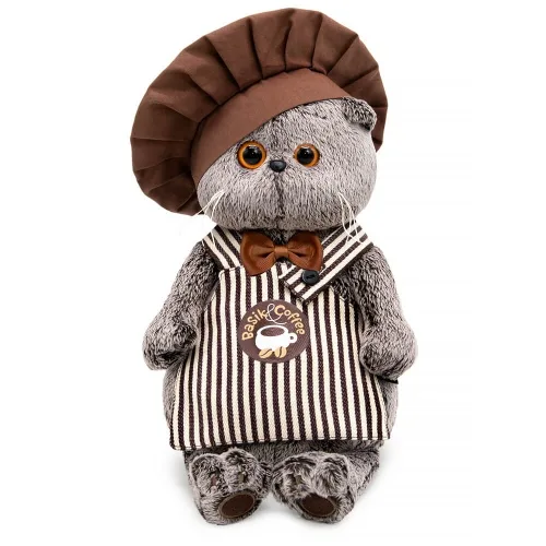 Игрушка кот Басик-бариста 22см